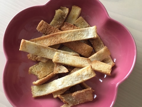 パンの耳でカリッとラスク